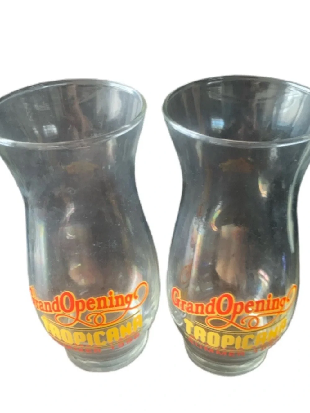 Vintage Tropicana Hotel Casino Atlantic City Grand Opening Hurricane Glass Lot